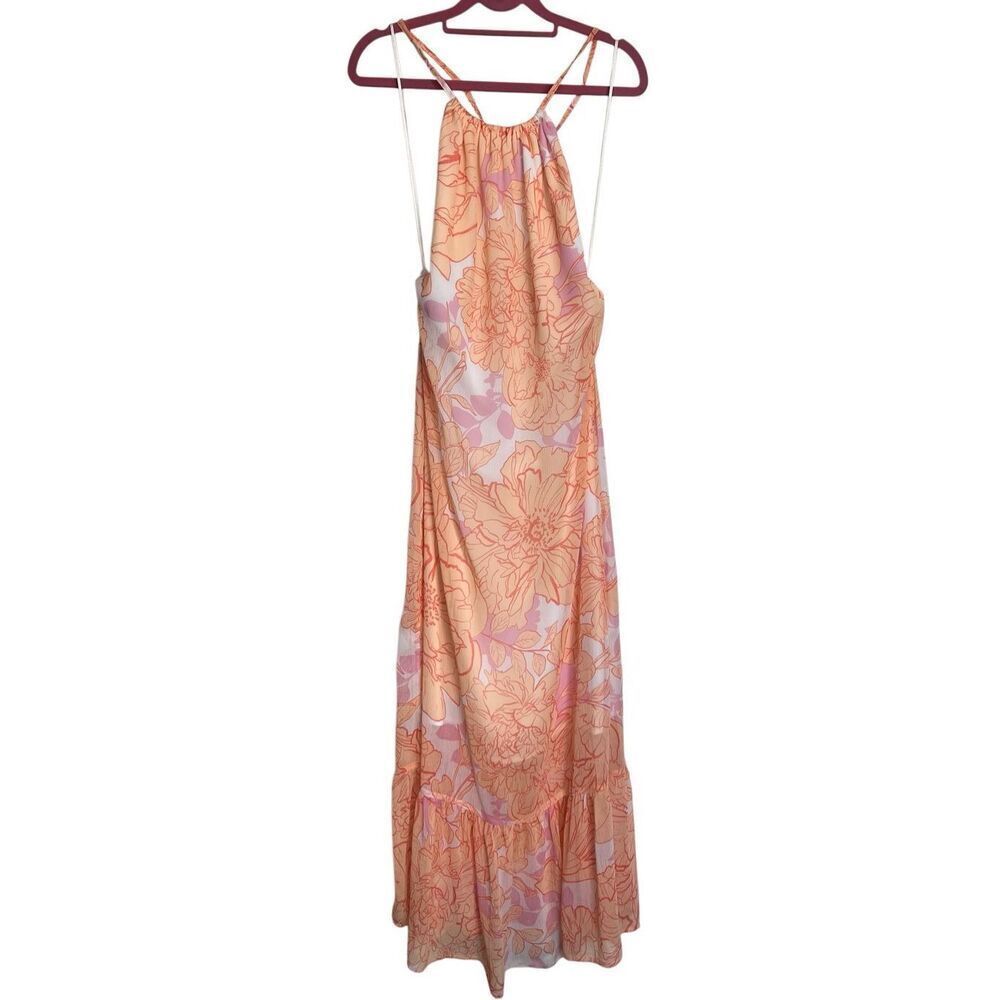 Guess Maxi Dress Womens Size Small Floral Print Halter NWOT